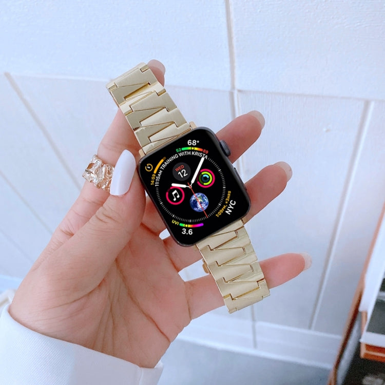 Cinturino di ricambio in acciaio inossidabile a forma di fulmine per la serie Apple Watch, 7 41mm / 6&SE&5&4 40mm / 3&2&1 38mm, 7 45mm / 6&SE&5&4 44mm / 3&2&1 42mm
