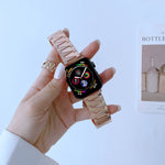 Cinturino di ricambio in acciaio inossidabile a forma di fulmine per la serie Apple Watch, 7 41mm / 6&SE&5&4 40mm / 3&2&1 38mm, 7 45mm / 6&SE&5&4 44mm / 3&2&1 42mm