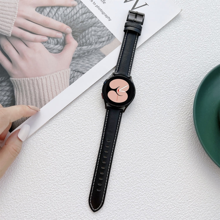 Cinturino cinturino in pelle cucito, For Samsung Galaxy Watch4 40mm / 44mm