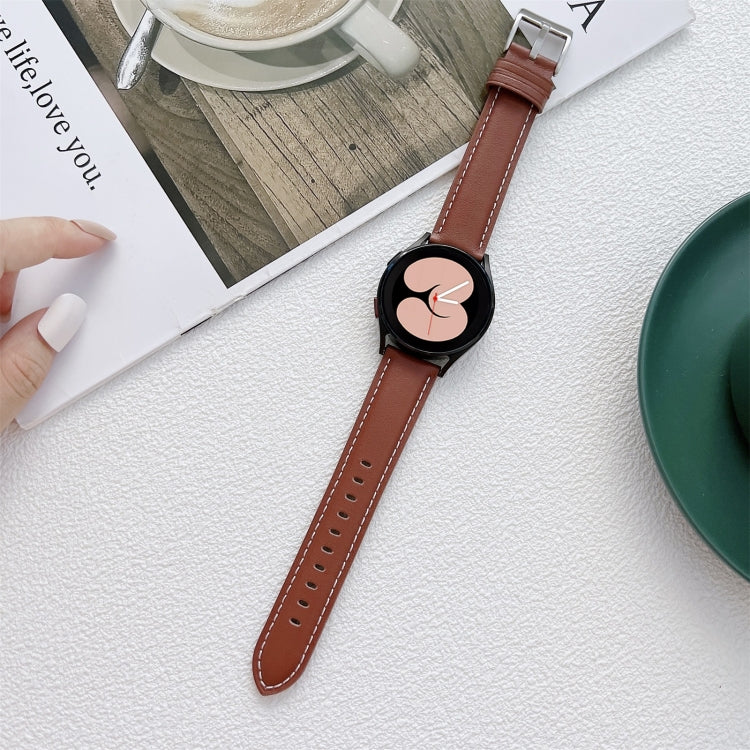 Cinturino cinturino in pelle cucito, For Samsung Galaxy Watch4 40mm / 44mm