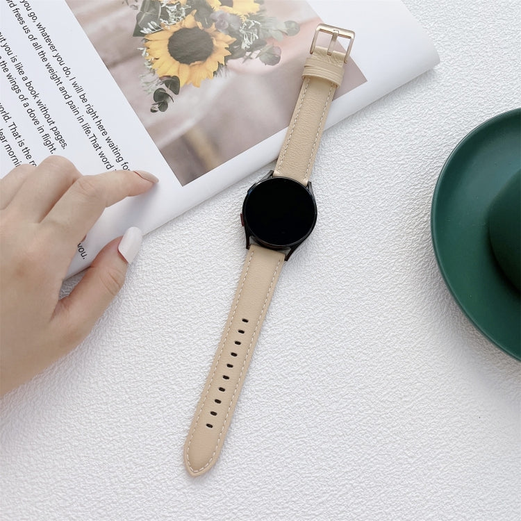 Cinturino cinturino in pelle cucito, For Samsung Galaxy Watch4 40mm / 44mm