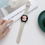 Cinturino cinturino in pelle cucito, For Samsung Galaxy Watch4 40mm / 44mm