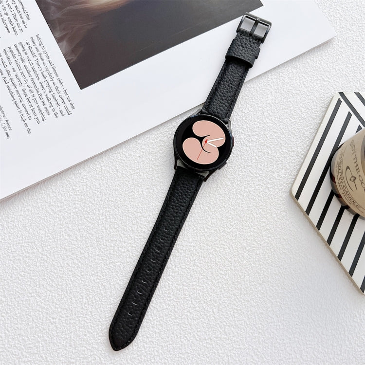 Cinturino con cinturino in pelle con texture litchi, For Samsung Galaxy Watch4 40mm / 44mm