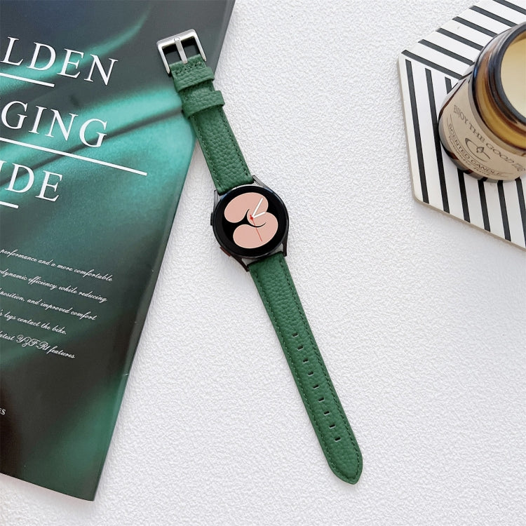 Cinturino con cinturino in pelle con texture litchi, For Samsung Galaxy Watch4 40mm / 44mm