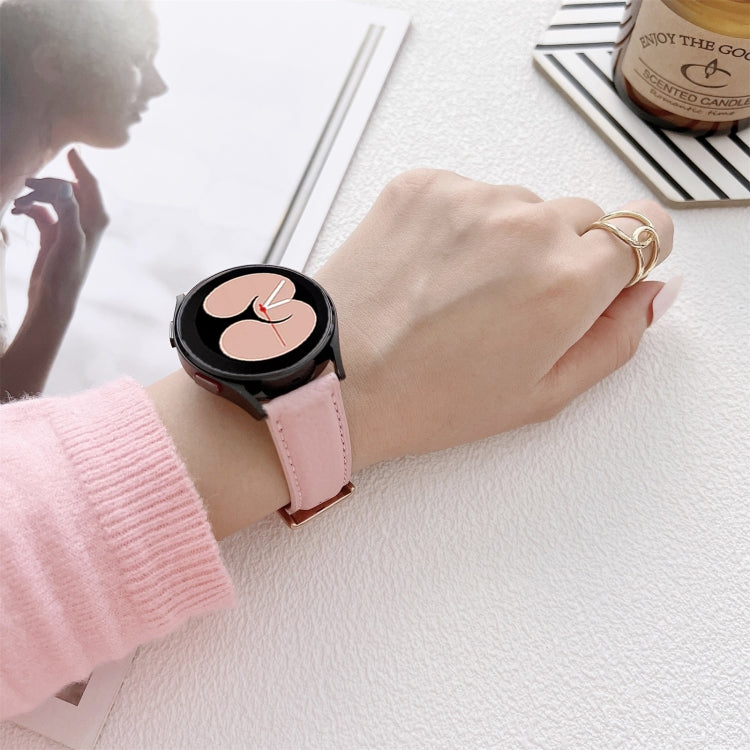 Cinturino con cinturino in pelle con texture litchi, For Samsung Galaxy Watch4 40mm / 44mm