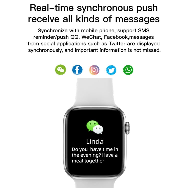 T500 Smart Watch con touch screen TFT da 1,44 pollici, supporto monitoraggio del sonno / monitoraggio della frequenza cardiaca / chiamata Bluetooth / riproduzione musicale Bluetooth