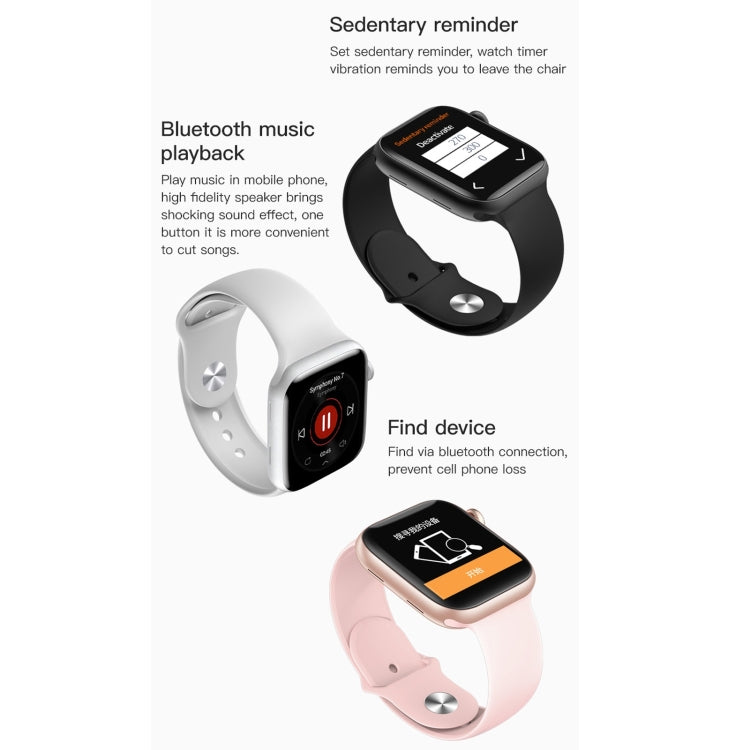 T500 Smart Watch con touch screen TFT da 1,44 pollici, supporto monitoraggio del sonno / monitoraggio della frequenza cardiaca / chiamata Bluetooth / riproduzione musicale Bluetooth