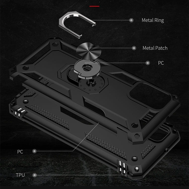 Custodia protettiva antiurto in TPU + PC con supporto girevole a 360 gradi, For Samsung Galaxy A03s 164mm Version