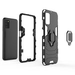 Custodia per telefono antiurto PC + TPU con supporto per anello magnetico, For Samsung Galaxy A03s 166mm