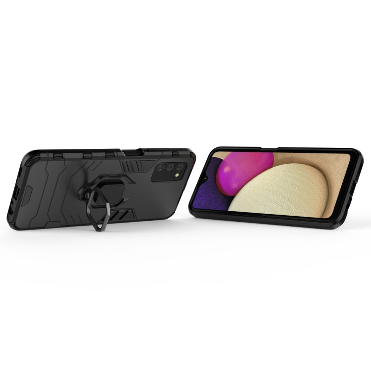 Custodia per telefono antiurto PC + TPU con supporto per anello magnetico, For Samsung Galaxy A03s 166mm