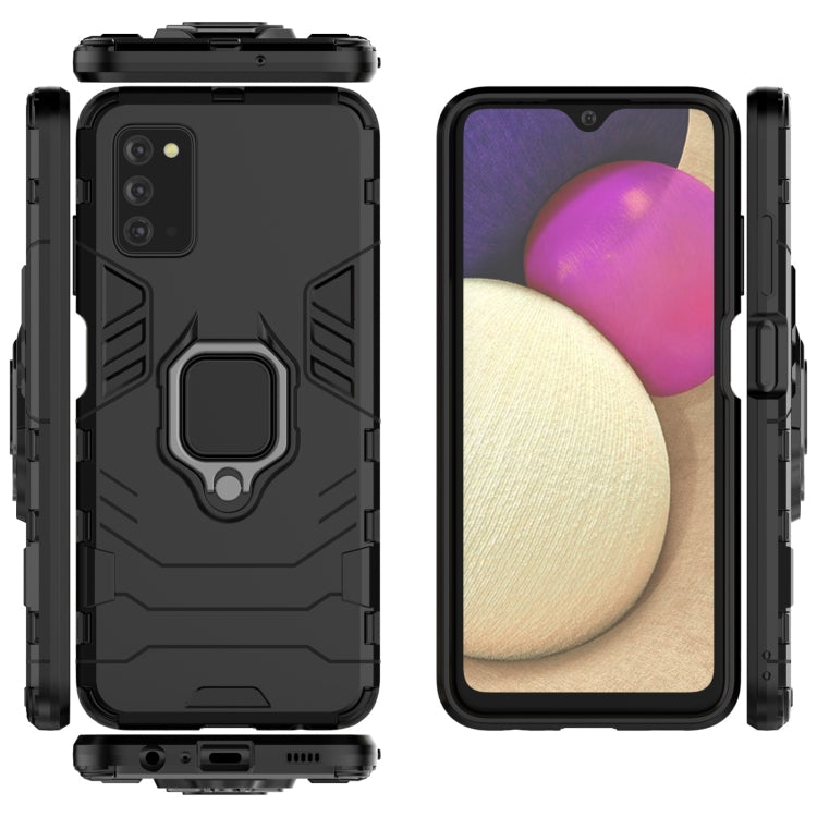 Custodia per telefono antiurto PC + TPU con supporto per anello magnetico, For Samsung Galaxy A03s 166mm