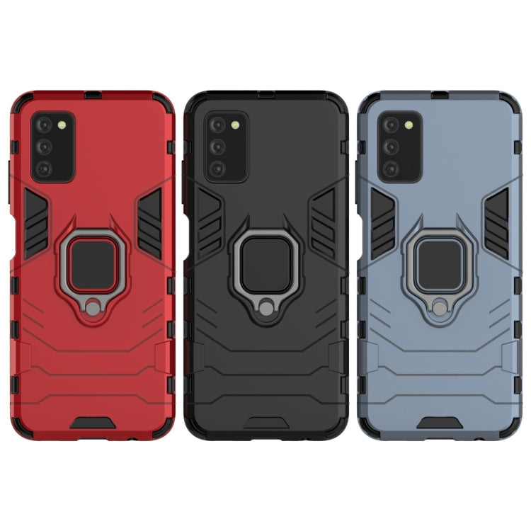 Custodia per telefono antiurto PC + TPU con supporto per anello magnetico, For Samsung Galaxy A03s 166mm