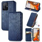 Custodia in pelle magnetica a vibrazione orizzontale pressata a griglia cubica con supporto, slot per carte e portafoglio, For Doogee N40 Pro, For Infinix Zero 8, For OPPO Realme C21Y, For Vodafone Smart E11, For Wiko Power U30                         ...