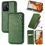 Custodia in pelle magnetica a vibrazione orizzontale pressata a griglia cubica con supporto, slot per carte e portafoglio, For Doogee N40 Pro, For Infinix Zero 8, For OPPO Realme C21Y, For Vodafone Smart E11, For Wiko Power U30                         ...