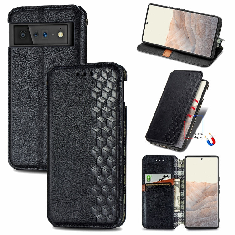 Custodia in pelle magnetica a vibrazione orizzontale pressata a griglia cubica con supporto, slot per carte e portafoglio, For Doogee N40 Pro, For Infinix Zero 8, For OPPO Realme C21Y, For Vodafone Smart E11, For Wiko Power U30                         ...