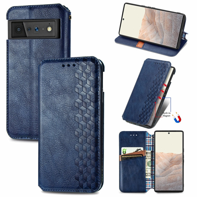 Custodia in pelle magnetica a vibrazione orizzontale pressata a griglia cubica con supporto, slot per carte e portafoglio, For Doogee N40 Pro, For Infinix Zero 8, For OPPO Realme C21Y, For Vodafone Smart E11, For Wiko Power U30                         ...