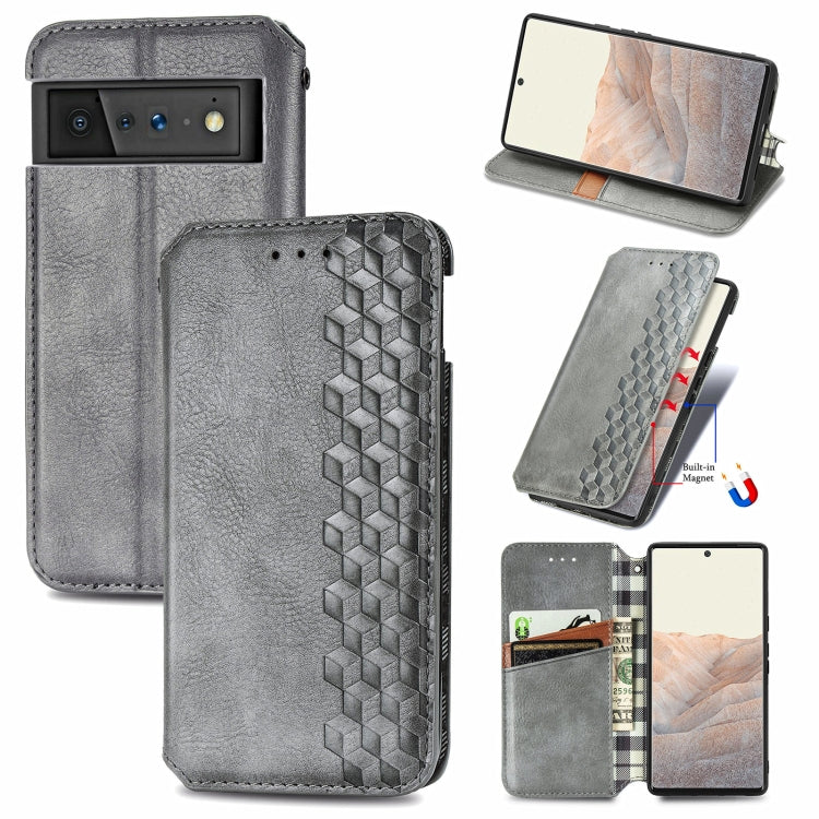 Custodia in pelle magnetica a vibrazione orizzontale pressata a griglia cubica con supporto, slot per carte e portafoglio, For Doogee N40 Pro, For Infinix Zero 8, For OPPO Realme C21Y, For Vodafone Smart E11, For Wiko Power U30                         ...