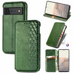 Custodia in pelle magnetica a vibrazione orizzontale pressata a griglia cubica con supporto, slot per carte e portafoglio, For Doogee N40 Pro, For Infinix Zero 8, For OPPO Realme C21Y, For Vodafone Smart E11, For Wiko Power U30                         ...