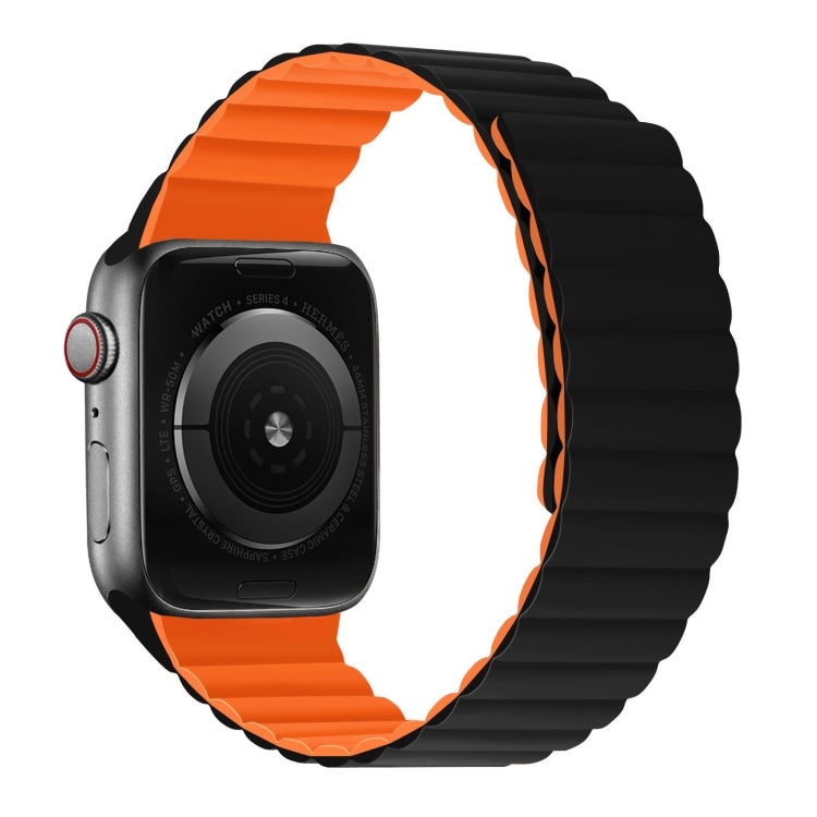Cinturino con cinturino corto integrato magnetico in silicone per la serie Apple Watch, 7 41mm / 6&SE&5&4 40mm / 3&2&1 38mm, 7 45mm / 6&SE&5&4 44mm / 3&2&1 42mm