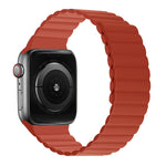 Cinturino con cinturino corto integrato magnetico in silicone per la serie Apple Watch, 7 41mm / 6&SE&5&4 40mm / 3&2&1 38mm, 7 45mm / 6&SE&5&4 44mm / 3&2&1 42mm