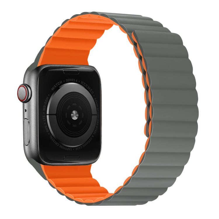 Cinturino con cinturino corto integrato magnetico in silicone per la serie Apple Watch, 7 41mm / 6&SE&5&4 40mm / 3&2&1 38mm, 7 45mm / 6&SE&5&4 44mm / 3&2&1 42mm