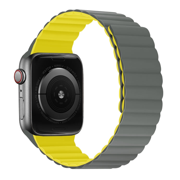 Cinturino con cinturino corto integrato magnetico in silicone per la serie Apple Watch, 7 41mm / 6&SE&5&4 40mm / 3&2&1 38mm, 7 45mm / 6&SE&5&4 44mm / 3&2&1 42mm