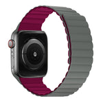 Cinturino con cinturino corto integrato magnetico in silicone per la serie Apple Watch, 7 41mm / 6&SE&5&4 40mm / 3&2&1 38mm, 7 45mm / 6&SE&5&4 44mm / 3&2&1 42mm