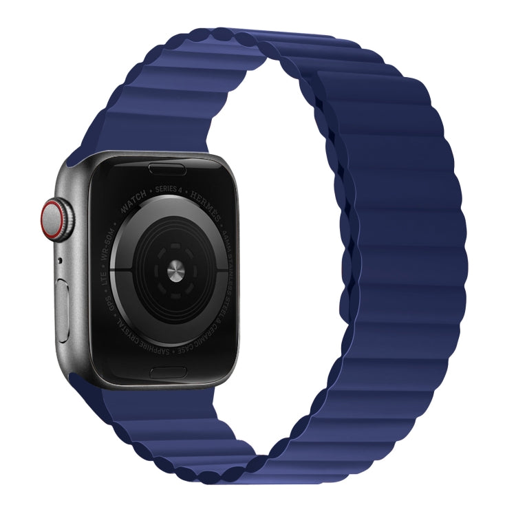 Cinturino con cinturino corto integrato magnetico in silicone per la serie Apple Watch, 7 41mm / 6&SE&5&4 40mm / 3&2&1 38mm, 7 45mm / 6&SE&5&4 44mm / 3&2&1 42mm