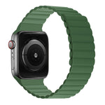 Cinturino con cinturino corto integrato magnetico in silicone per la serie Apple Watch, 7 41mm / 6&SE&5&4 40mm / 3&2&1 38mm, 7 45mm / 6&SE&5&4 44mm / 3&2&1 42mm