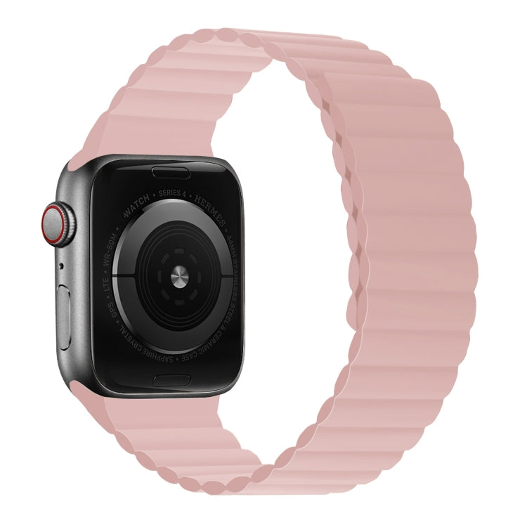 Cinturino con cinturino corto integrato magnetico in silicone per la serie Apple Watch, 7 41mm / 6&SE&5&4 40mm / 3&2&1 38mm, 7 45mm / 6&SE&5&4 44mm / 3&2&1 42mm