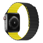 Cinturino con cinturino corto integrato magnetico in silicone per la serie Apple Watch, 7 41mm / 6&SE&5&4 40mm / 3&2&1 38mm, 7 45mm / 6&SE&5&4 44mm / 3&2&1 42mm