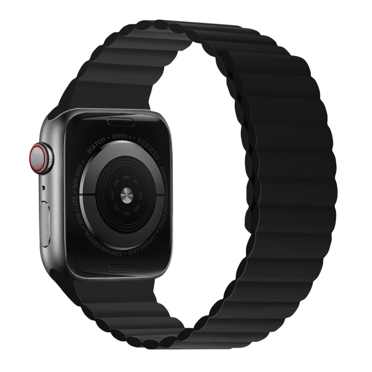 Cinturino con cinturino corto integrato magnetico in silicone per la serie Apple Watch, 7 41mm / 6&SE&5&4 40mm / 3&2&1 38mm, 7 45mm / 6&SE&5&4 44mm / 3&2&1 42mm
