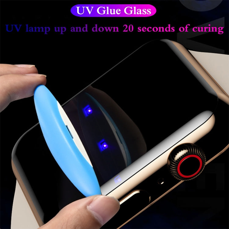 Pellicola in vetro temperato a schermo intero con colla curva a liquido UV, For Apple Watch Series 8 / 7 41mm, For Apple Watch Series 8 / 7 45mm