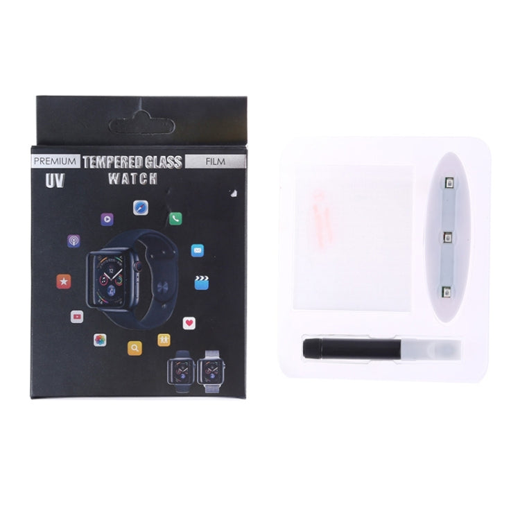 Pellicola in vetro temperato a schermo intero con colla curva a liquido UV, For Apple Watch Series 8 / 7 41mm, For Apple Watch Series 8 / 7 45mm