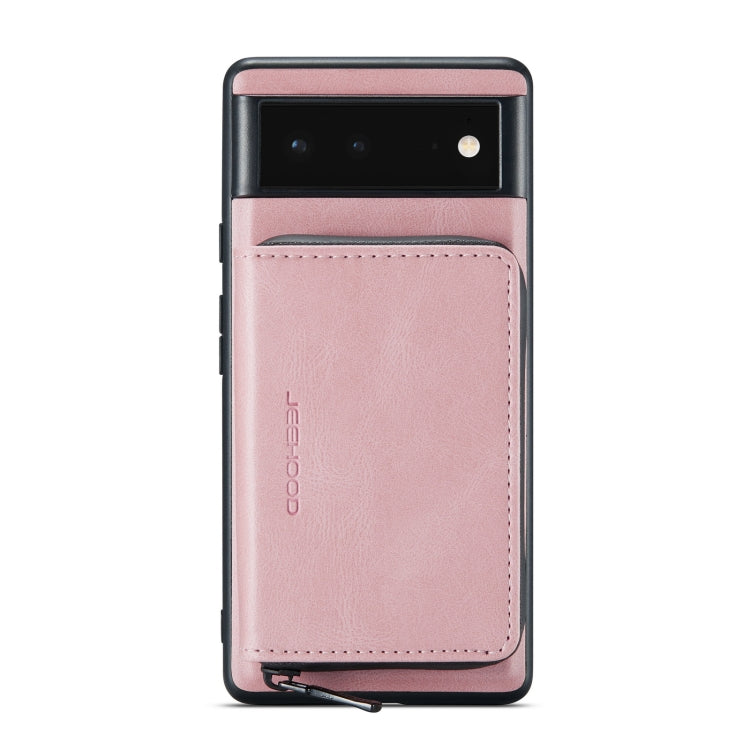 JEEHOOD Custodia in pelle per telefono a conchiglia orizzontale con cerniera magnetica, For Google Pixel 6, For Google Pixel 6 Pro