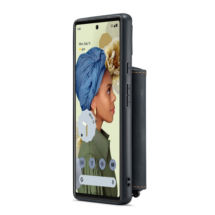 JEEHOOD Custodia in pelle per telefono a conchiglia orizzontale con cerniera magnetica, For Google Pixel 6, For Google Pixel 6 Pro