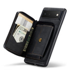 JEEHOOD Custodia in pelle per telefono a conchiglia orizzontale con cerniera magnetica, For Google Pixel 6, For Google Pixel 6 Pro