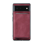 JEEHOOD Custodia in pelle per telefono a conchiglia orizzontale con cerniera magnetica, For Google Pixel 6, For Google Pixel 6 Pro