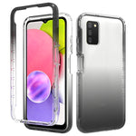Custodia per telefono PC + TPU a cambiamento graduale bicolore ad alta trasparenza, For Samsung Galaxy A03s 166mm