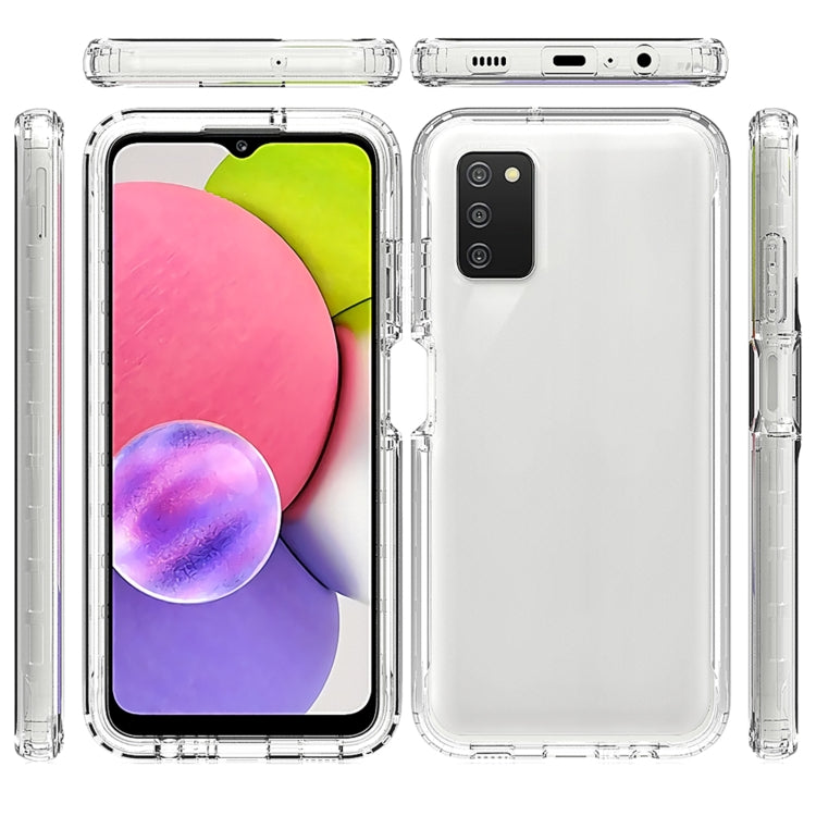 Custodia per telefono PC + TPU a cambiamento graduale bicolore ad alta trasparenza, For Samsung Galaxy A03s 166mm