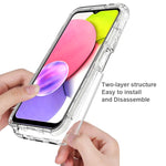 Custodia per telefono PC + TPU a cambiamento graduale bicolore ad alta trasparenza, For Samsung Galaxy A03s 166mm