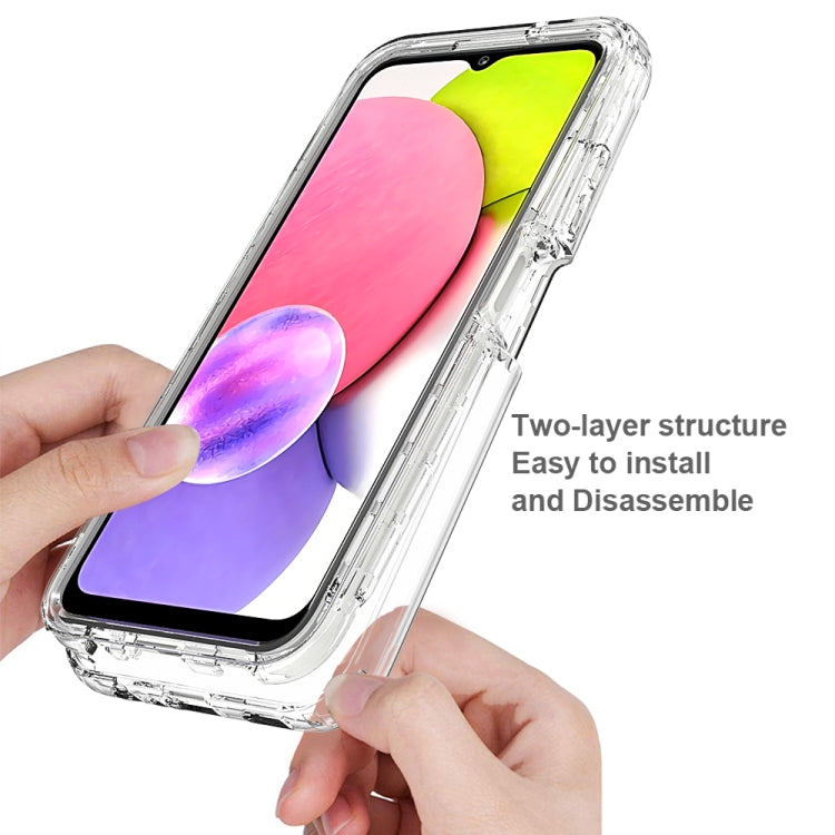 Custodia per telefono PC + TPU a cambiamento graduale bicolore ad alta trasparenza, For Samsung Galaxy A03s 166mm