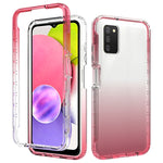 Custodia per telefono PC + TPU a cambiamento graduale bicolore ad alta trasparenza, For Samsung Galaxy A03s 166mm