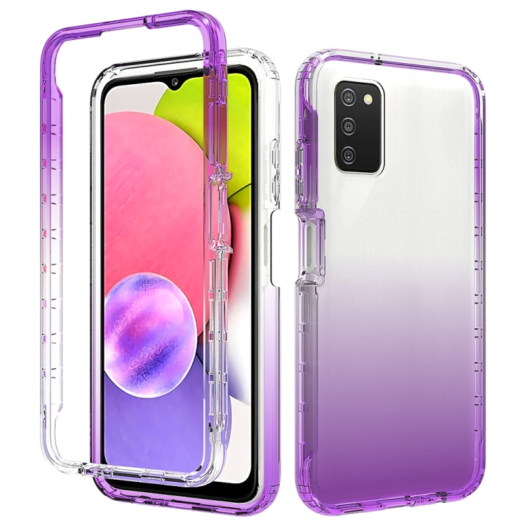 Custodia per telefono PC + TPU a cambiamento graduale bicolore ad alta trasparenza, For Samsung Galaxy A03s 166mm