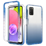 Custodia per telefono PC + TPU a cambiamento graduale bicolore ad alta trasparenza, For Samsung Galaxy A03s 166mm
