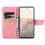 Farfalla Love Flowers Custodia in pelle a ribalta orizzontale goffrata con supporto e fessure per carte e portafoglio e cordino, For Google Pixel 6, For vivo Y72 5G