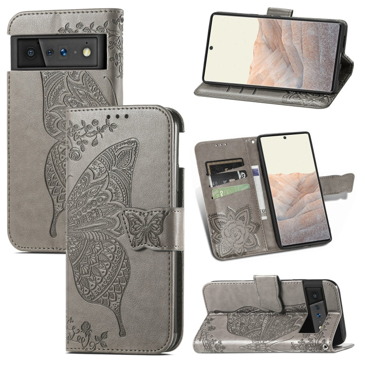 Farfalla Love Flowers Custodia in pelle a ribalta orizzontale goffrata con supporto e fessure per carte e portafoglio e cordino, For Google Pixel 6, For vivo Y72 5G