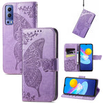 Farfalla Love Flowers Custodia in pelle a ribalta orizzontale goffrata con supporto e fessure per carte e portafoglio e cordino, For Google Pixel 6, For vivo Y72 5G