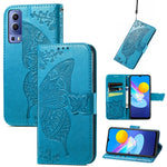 Farfalla Love Flowers Custodia in pelle a ribalta orizzontale goffrata con supporto e fessure per carte e portafoglio e cordino, For Google Pixel 6, For vivo Y72 5G
