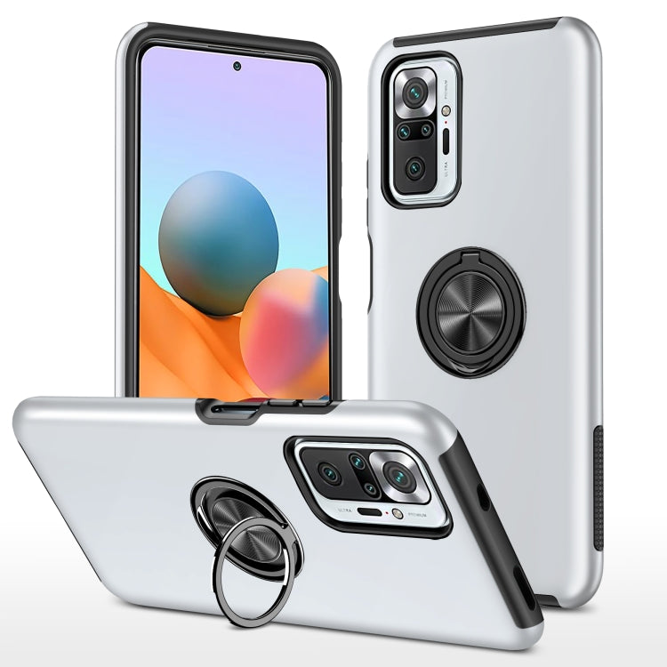 Custodia per telefono magnetica antiurto PC + TPU con supporto per anello invisibile, For Xiaomi Redmi Note 9 Pro / Note 9S, For Xiaomi Redmi Note 10 Pro